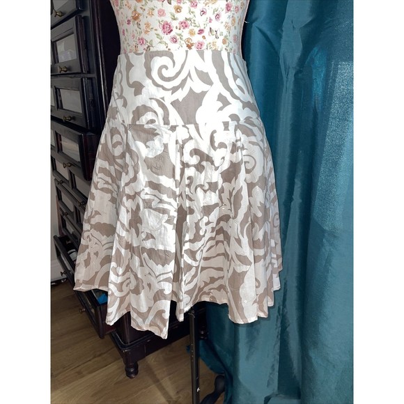 INC International Concepts Dresses & Skirts - INC International Concepts Women White & Gray Cotton Sequinced Lined Skirt Sz 2